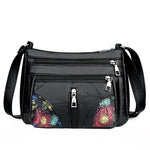 Load image into Gallery viewer, Luxury Soft Leather Women Messenger Shoulder Handbags and Purses Flowers Multi-pocket Crossbody Mommy Bag Ladies Sac 2024 New
