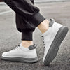 Italy High Quality All white Men's Leather Casual Shoes Increase Simple Pure Black Sneakers Breathable Sneakers  luxury shoes