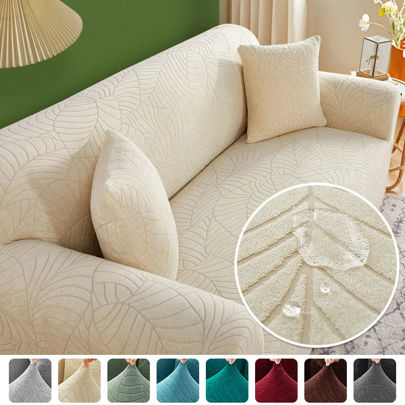 Sofa Cover for Living Room Thick Elastic Jacquard Cover for Sofa Couch Armchair 1/2/3/4 Seater L Shaped Corner Sofa Cover