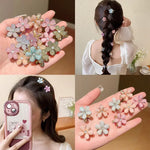 Load image into Gallery viewer, 1/10pcs Baby Girls Crystal Flower Hair Clips Fashion Metal Mini Hair Claw for Women Crab Hairpins Headwear Kids Hair Accessories
