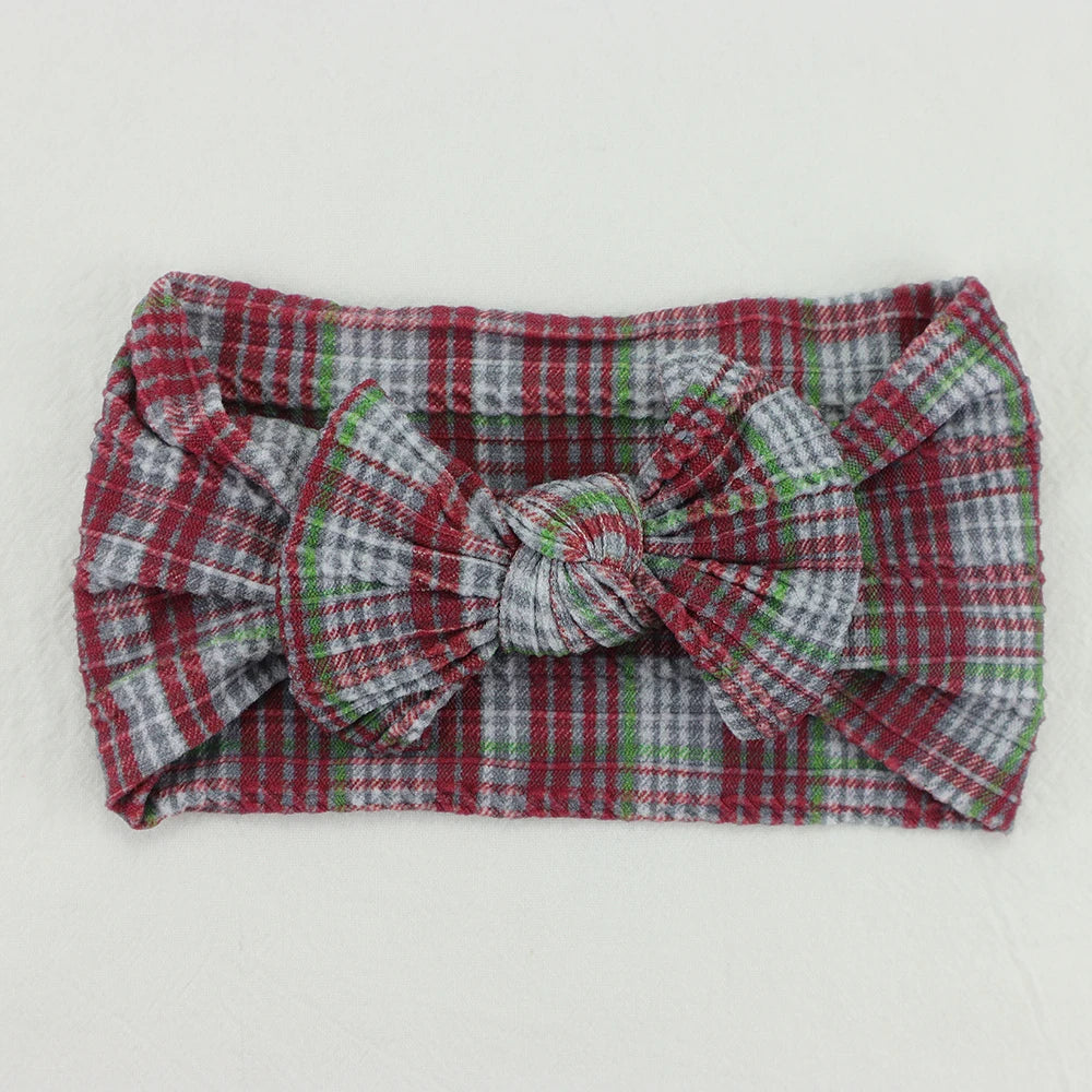 1PCS Knit Baby Bow Headbands Printed Bowknot Headband For Baby Girls Turban Elastic Hairband Kids Headwear Hair Accessories