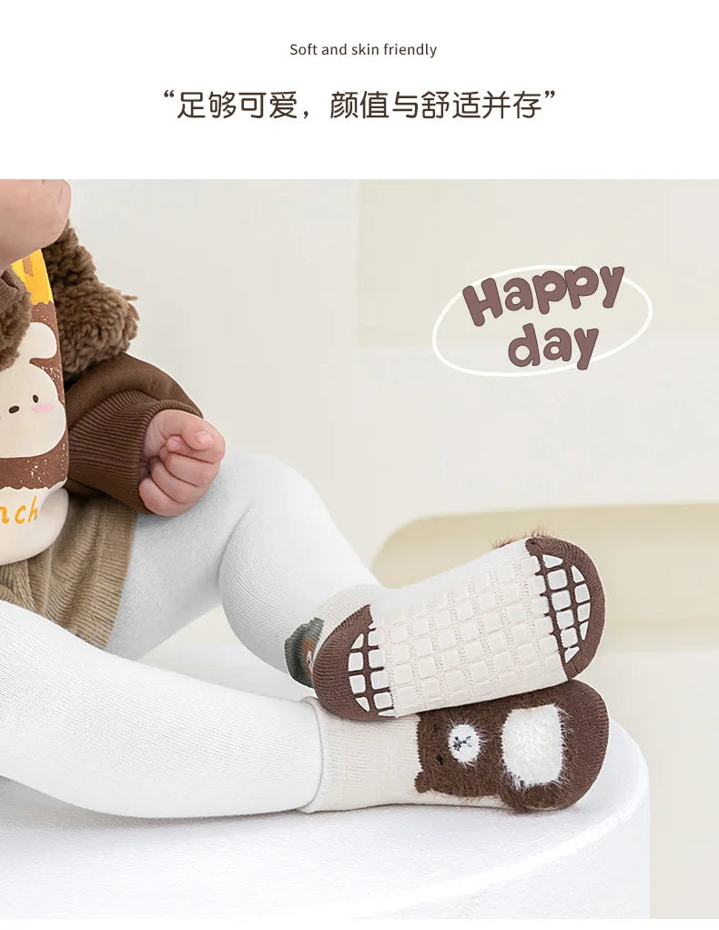 Thicken Baby Kids Thermal Socks Autumn Winter Trampoline Socks Warm Toddler Boy Girls Floor Socks Children Clothing Accessories