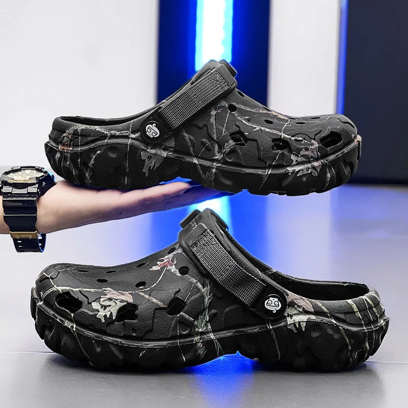 Summer Men's Casual Sandals Fashion Mens Light Waterproof Shoe Male Non-Slip Chef Shoes for Men Comfortable Water Beach Slippers