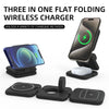 Wireless Charger Magnetic Foldable 3 in 1 for Magsafe Charger Travel Fast Charging Station for iPhone 15/14/13/12 Series AirPods