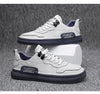 Men's Trend Casual Shoes Leather Shoes Black Sneakers Breathable Leisure Male Sneakers Non-slip Footwear Men Vulcanized Shoes