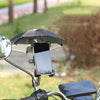 New 1PC Portable Mobile Phone Holder Mini Parasol Waterproof Riding Cell Phone Holder Sun Shade Decoration Riding Accessories