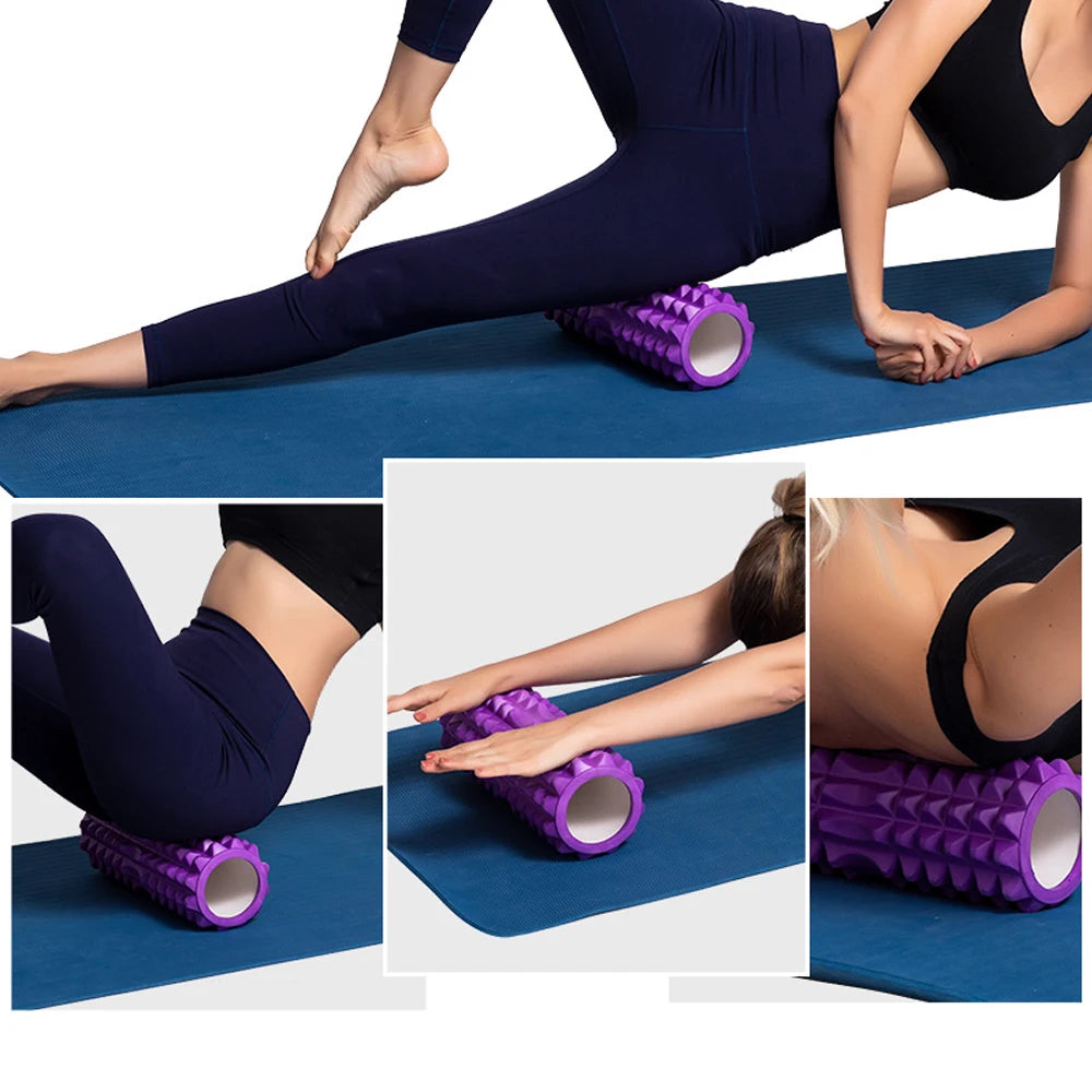 Yoga Column Foam Fitness Muscle Training Pilates Sports Massage Foam Roller Grid Trigger Point Therapy Home Gym Exercise