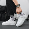 Leather Men White Flat Casual Shoes Lightweight Sneakers Breathable Sports Shoes Shoes for Men Tenis Shoes Zapatillas Hombre