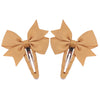 2Pcs/Lot Solid Color Bows Hair Clip For Kids Girls Ribbon Bowknot BB Clip Cute Baby Barrettes Hairpins Headwear Hair Accessories