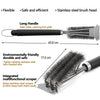 BBQ Grill Barbecue Kit Cleaning Brush Stainless Steel Cooking Tools Kitchen Accessories Wire Bristles Triangle Cleaning Brushes