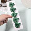 5Pcs/Set Solid Color Sweet Camellia Hair Clips For Kids Girls Flower Hairpins Covered Safety Clips Headwear Hair Accessories
