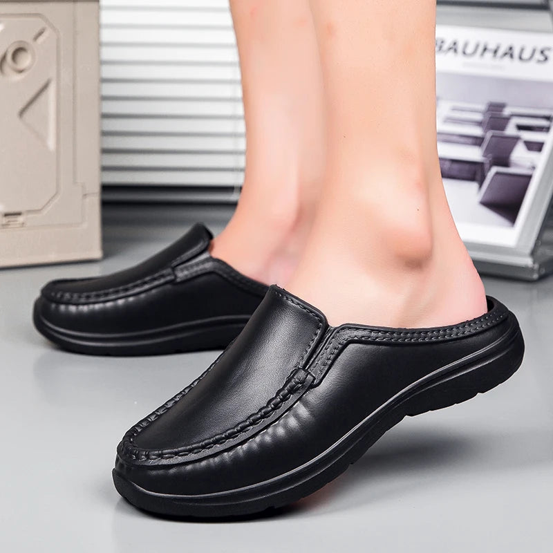 Waterproof Non-slip Slippers for Men Chef Shoes Wear-resistant Wear-resistant Ventilate Shoes for Men Thick Bottom Sandals