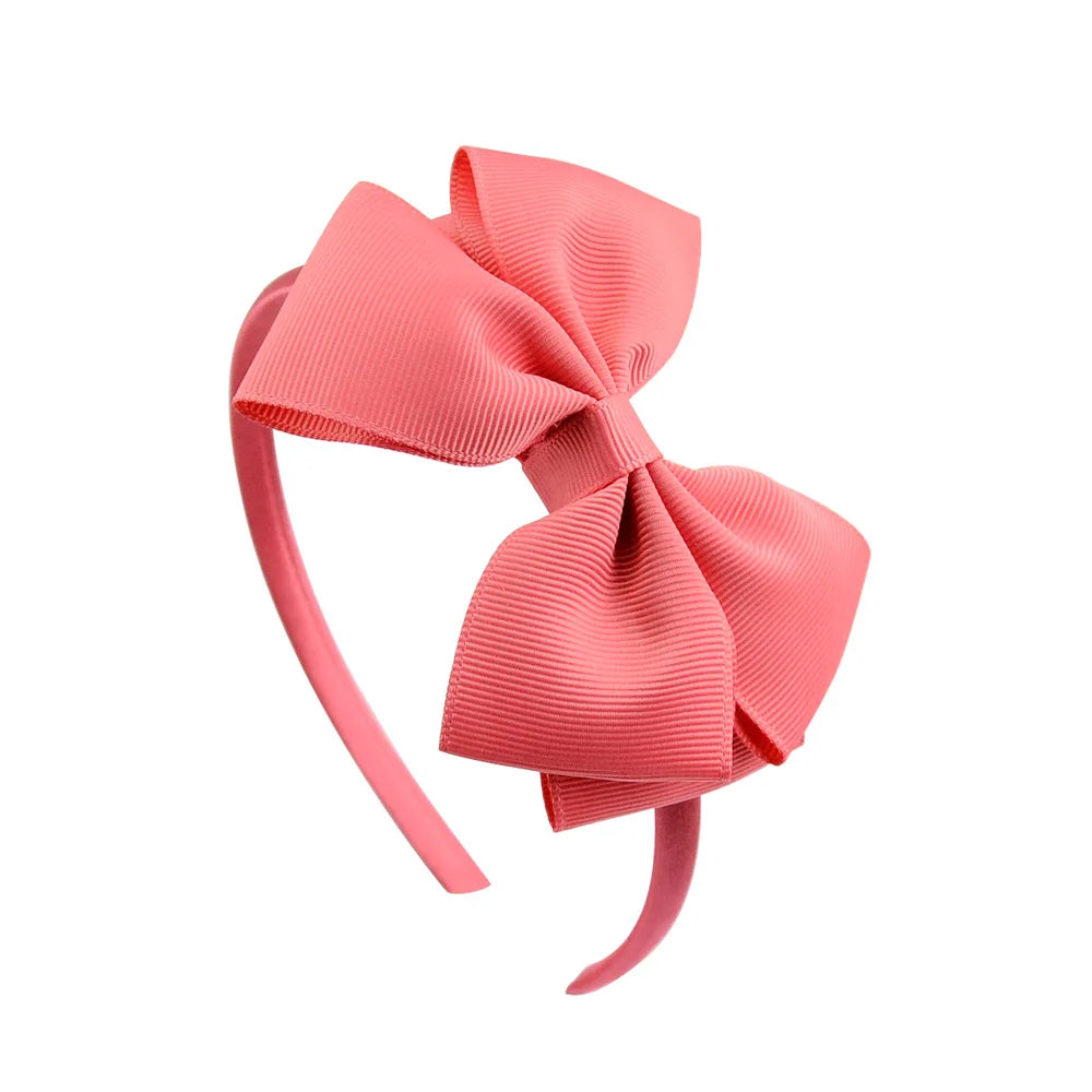 1 Piece Ribbon Handmade Hair Bows Hairbands for Baby Girls 20 Colors Cute Bowknot Solid Headband Headwear Baby Hair Accessories