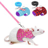 Hamster Small Pet Harness Rabbit Bowtie Striped Star Harness Vest Leash Traction Rope Baby Ferrets Rats Hamster Chest Strap