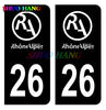 Sticker License Plate No. 38 Is è Re 42 Loire Noir 01 Ain Noir 74 Haute Savoie Noir Black C&F Europe Vinyl Car Accessories PVC