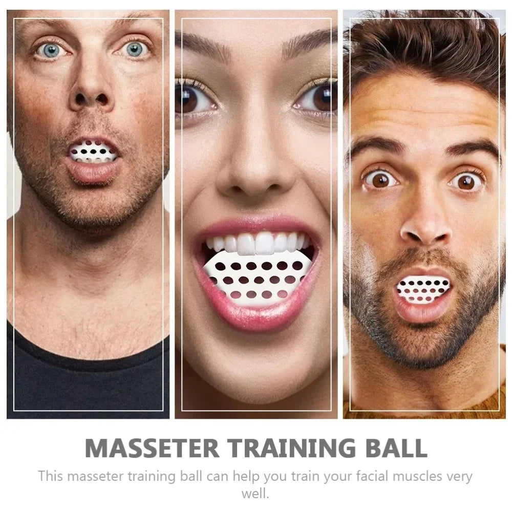6PC Jaw Training Thin Face Fitness Ball Facial Muscle Activate Exercise Pop Go Mouth Masseter Jaw Chin Slimming Mandibular Lift