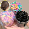 500Pcs/Box Colourful Rubber Ring Disposable Thick Elastic Hair Bands Ponytail Holder Rubber Band Scrunchies Kid Hair Accessories