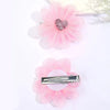 2PCS New Kids Hair Flower Clips Mesh Chiffon Boutique Hairpins Fashion Hair Accessories Baby Hair Clip Girls Apparel Headwear