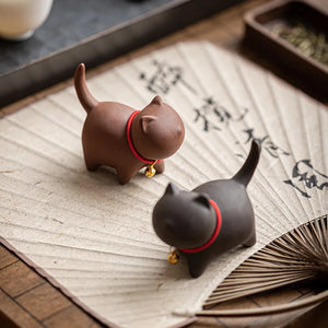 Purple Clay Cute Cat Tea Pets Ceramic Kung Fu Tea Set Accessories for Home Decor Tea Art Decorations Kitten Teaware