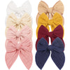 4Pcs Velvet Fable Bow Hair Clips Baby Girls Women Large Sailor Head Bows Accessories Hair Grips for Kids Christmas Hair Bow