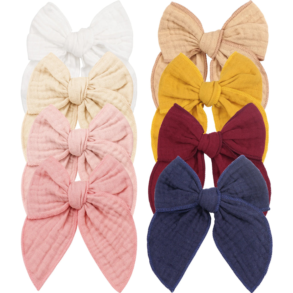 4Pcs Velvet Fable Bow Hair Clips Baby Girls Women Large Sailor Head Bows Accessories Hair Grips for Kids Christmas Hair Bow