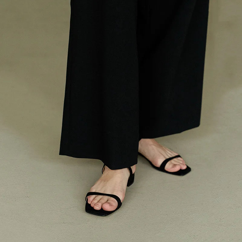 2023 Fashion Minimalist Two Part Slide Sandals Women Slippers Summer New Outdoor Beach Flat Sandals Non-slip Slides Woman Shoes