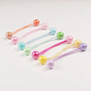 2pcs/lot Ponytail Ball Hair Ties For Girls Elastics Hairband Colorful Twin Bead Pom Balls Hair Rope Kids Hair Accessories