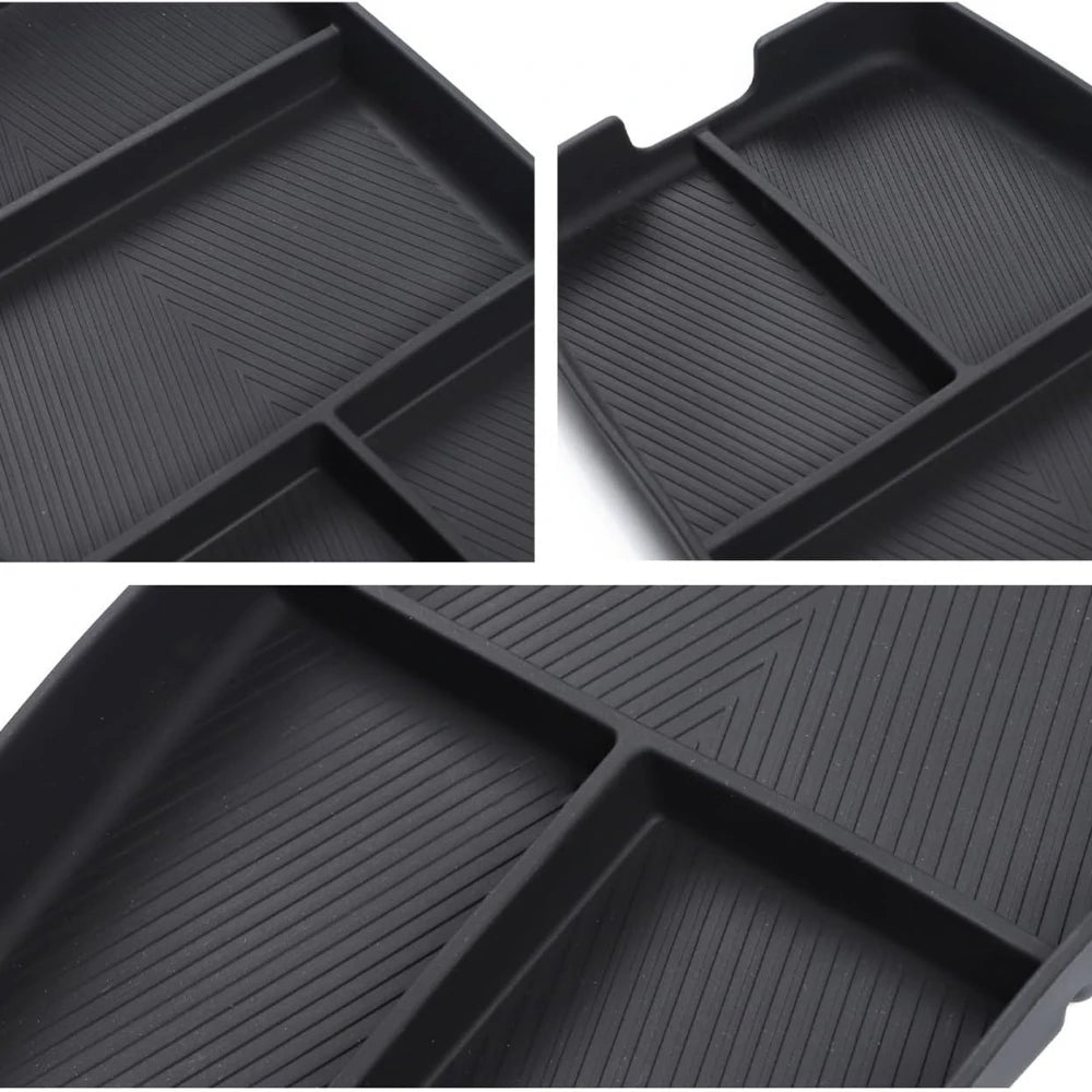 For Xpeng G9 2022-2024 Center Console Storage Box Car Central Lower Layer Tray Silica Gel Organizer Accessories