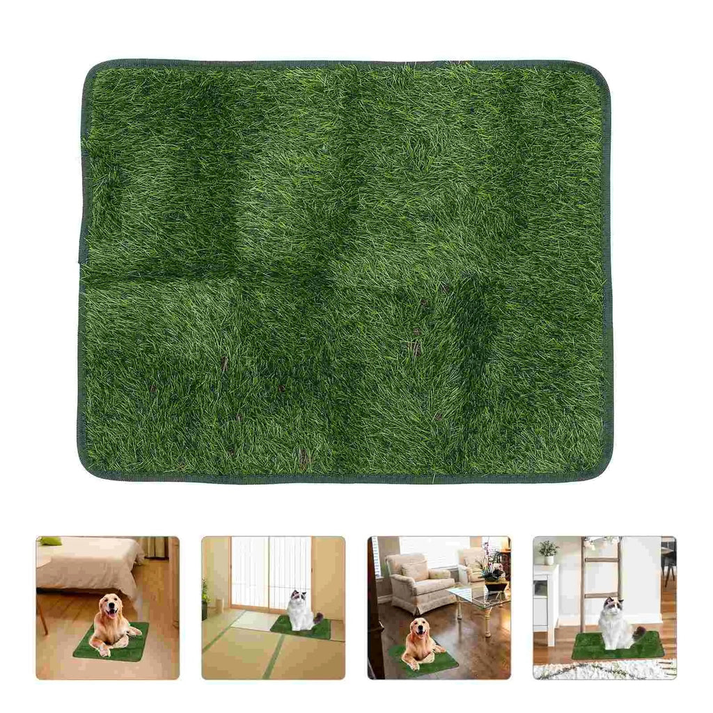 Pet Mat Vivid Pee Pad Cage Wear-resistant Grass outside Rug Accessories Playing Fake Baby Pads