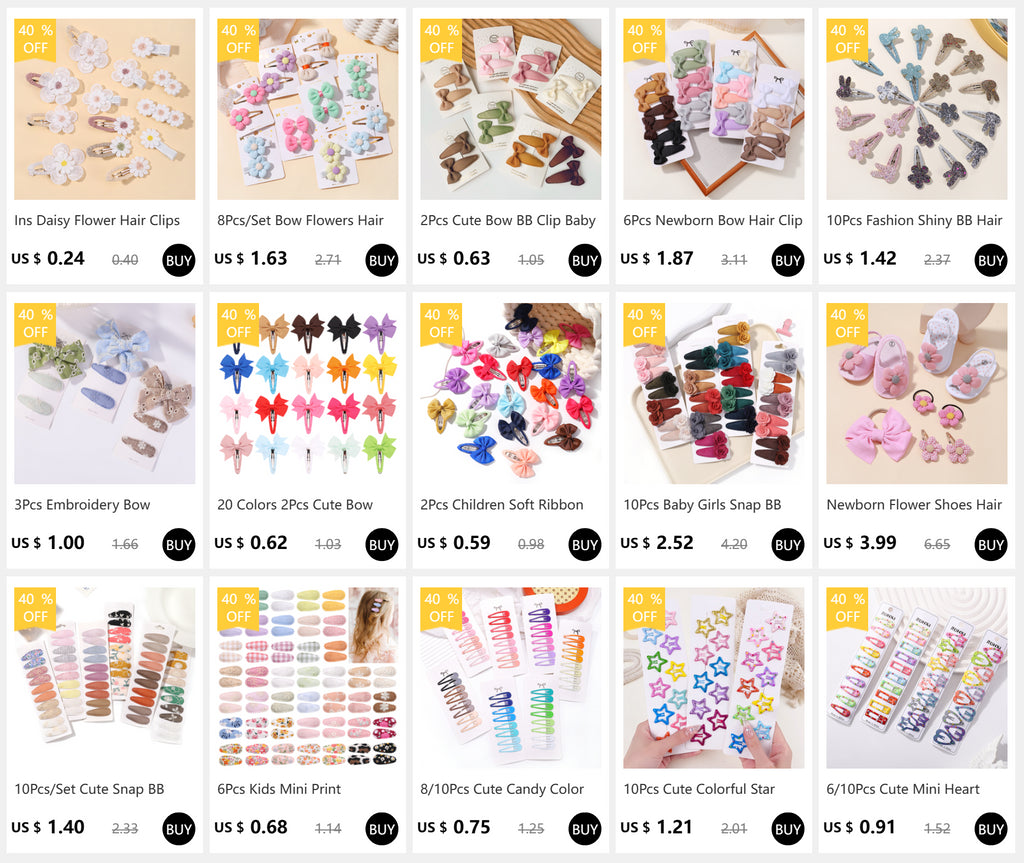 6Pcs Kids Mini Print Waterdrop Shape BB Hair Clip Cute Hair Accessories Hairpin Side Girls Hairgrip Barrette Children Headwear