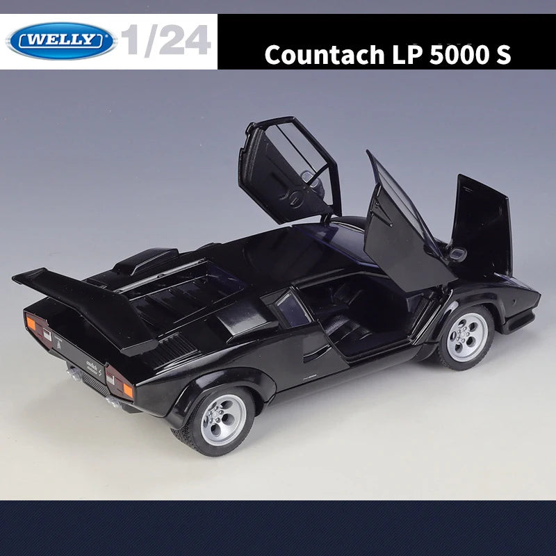 WELLY 1:24 Lamborghini LP5000S Countach Supercar Alloy Car Model Diecasts & Toy Vehicles Collect Car Toy Boy Birthday gifts