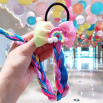 Load image into Gallery viewer, Girls Hair Bow Kids Rainbow Hair Tie Princess Accessories Toddler Snowflake Elastics Baby Accessories No Damage Braid
