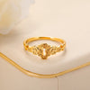 Stainless Steel Rings for Women Gold Color Longevity Lock Shape Ring Waterproof Lucky Aesthetic Jewelry Freeshipping anillos