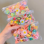Load image into Gallery viewer, 10/20Pcs/Set New Cute Cartoon Headbands Girls Elastic Hair Bands Hair Accessories for Kids Scrunchies Headwear Ornaments Gift
