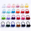 5/10/20Pcs/Set Solid Double Plush Ball Elastic Hair Bands For Kids Girls Hair Ropes Ties Ponytail Headwear Hair Accessories Gift