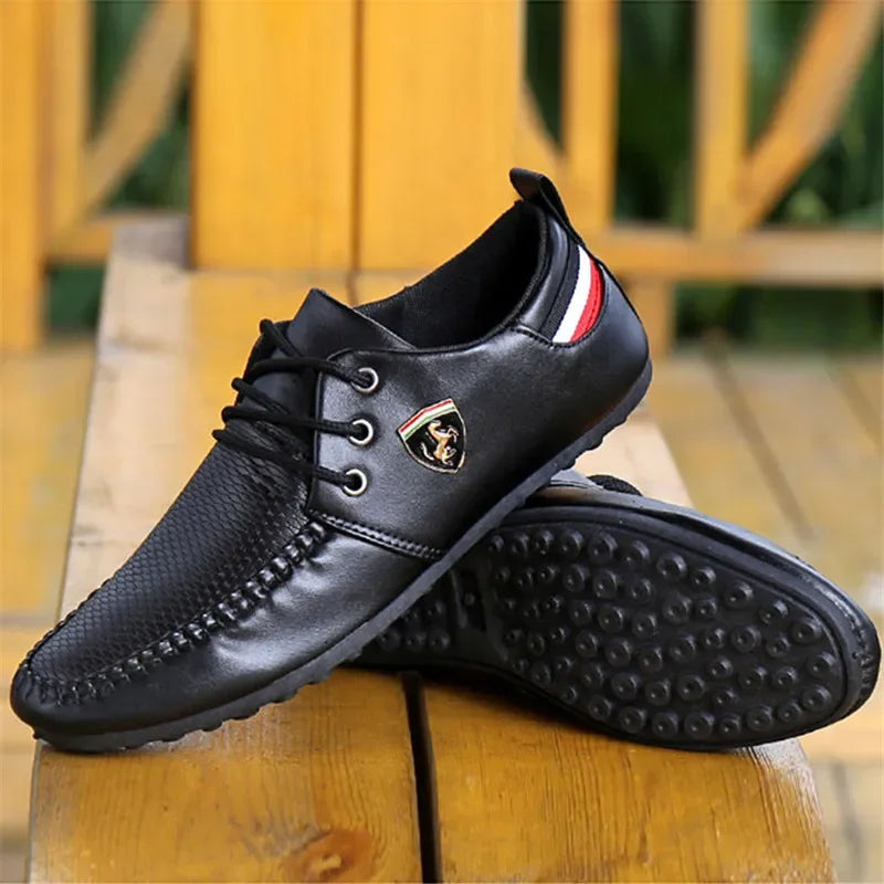 Spring Fashion Leather Shoes for Men Casual Loafers Moccasins High Quality Shoes Male Lightweight Driving Footwear 2023 New