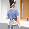 Womens Diagonal Straddle Shoulder Bag Cute Print Small Square Bag Popular Fashion Transparent Crossbody Bag