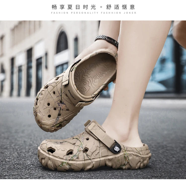 Summer Men's Casual Sandals Fashion Mens Light Waterproof Shoe Male Non-Slip Chef Shoes for Men Comfortable Water Beach Slippers