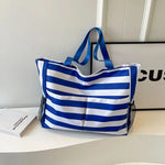 Load image into Gallery viewer, Korean Ins Style Art Contrast Waterproof Canvas Tote Bag Large Capacity Shoulder Lazy Shopping Beach Bag bolsas para mujeres
