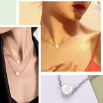 Load image into Gallery viewer, Stainless Steel Dainty Tiny Heart Shaped Initial Letter Necklace Gold Plated Alphabet Chain Beautiful Accessaries Jewlery Gifts
