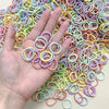 100Pcs/lot Elastic Nylon Rubber Band for Kids Colorful Hairband Hair Accessories Child Hair Ring Head Rope Scrunchies Wholesale