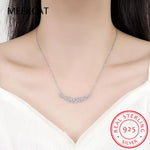 Load image into Gallery viewer, Moissanite Necklace for Woman Wedding Fine Jewelry 925 Sterling Sliver Plated 18k White Gold Necklace Colar de Prata
