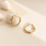 Load image into Gallery viewer, LATS Fashion Distortion Interweave Twist Metal Circle Geometric Round Hoop Earrings for Women Accessories Retro Party Jewelry
