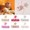 INS Sequins Baby Crown Headband with Star Fairy Stick Princess Girls Birthday Party Hairband Baby Photography Hair Accessories