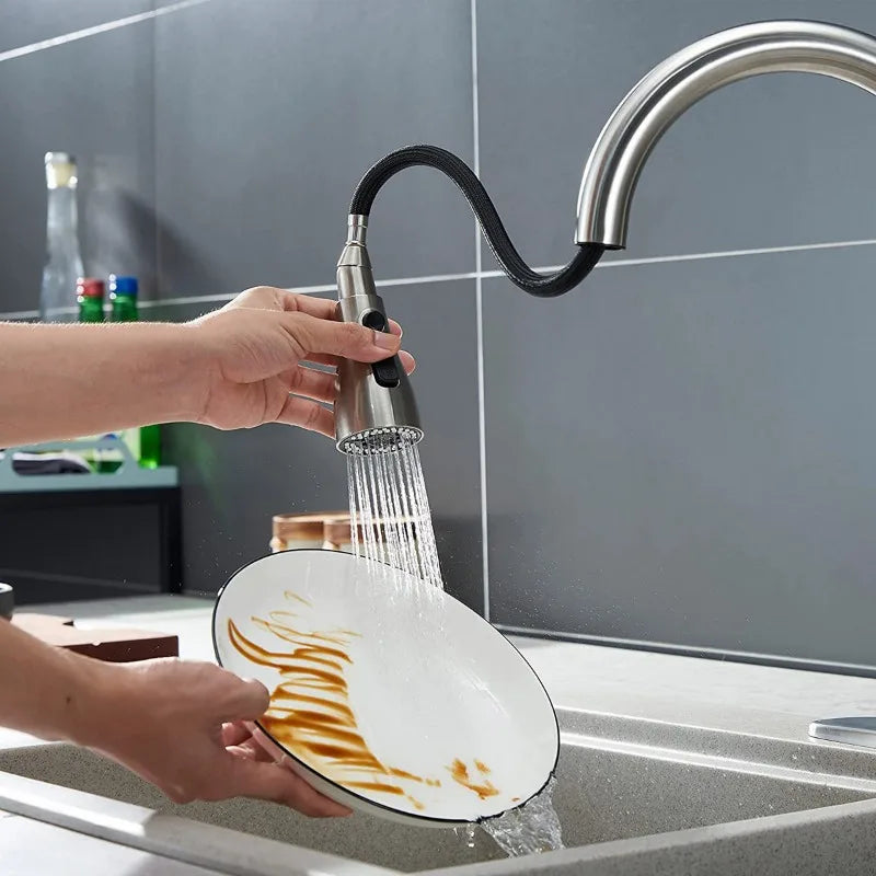 G1/2 Kitchen Pull Out Faucet Head Chrome Shower Nozzle Sprayer Bathroom Sink Tap Replacement Accessory Male Threads Head Aerator