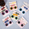 2Pcs/set Kids Summer Round Sunglasses Bows Headband Gift Sets Children Lovely Glasses Protection Hair Accessories for Girls