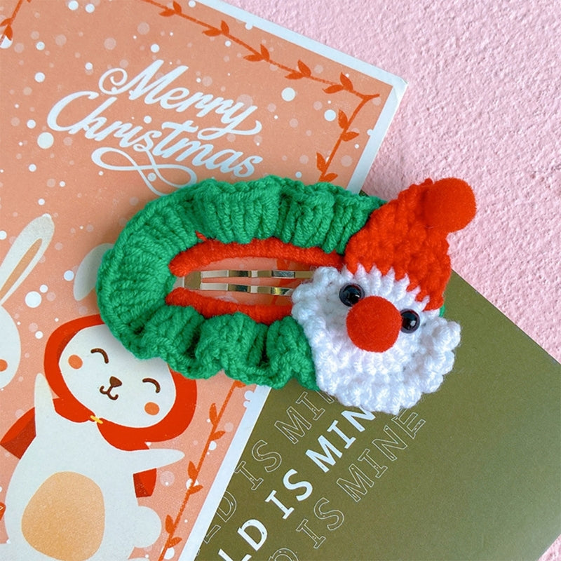Knitted Woolen Baby Barrettes Cartoon Rabbit Little Girls Hairpins Puppy Cat Toddler Hair Clip Kids Grooming Hair Accessories