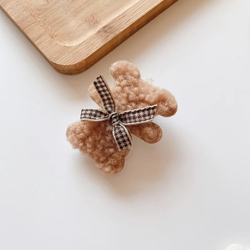 2pcs Toddlers Bear Cute Hair Pins for Children Kids Babies Handmade Girls Hair Clips Fashion Hair Accessories Barrettes Headwear