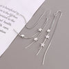 925 Sterling Silver Star Tassel Earrings Long Fashion Charm Earrings Birthday Gift Women's Fine Jewelry Accessories