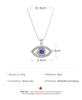 Creative Turkey Blue Evil Eye Crystal Pendant Womens Necklace Fashion Charm Silver Color Zircon Choker Chains Punk Jewlery Gift